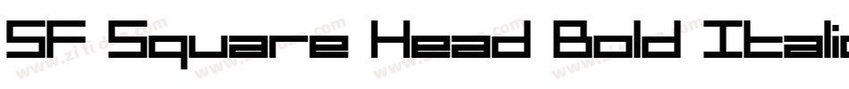 SF Square Head Bold Italic字体转换